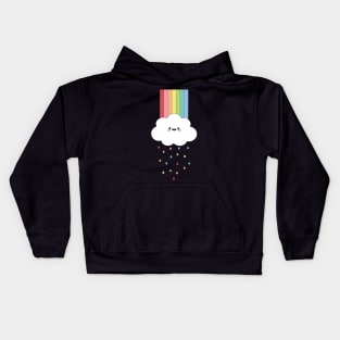 Cute Rainy Cloud & Rainbow Kids Hoodie